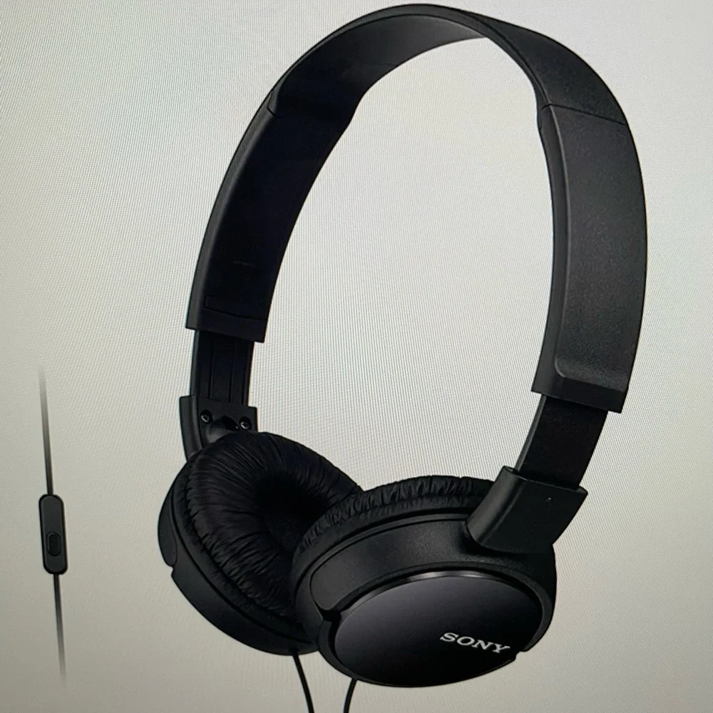 COPY - Sony ZX Series Wired On-Ear Headphones Mic, Black MDR-ZX110AP
